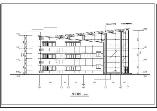 某高级小区会所建筑设计CAD图纸-图二