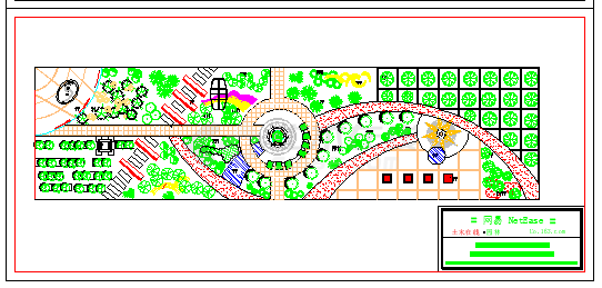 某公园入口景观cad设计施工图-图二
