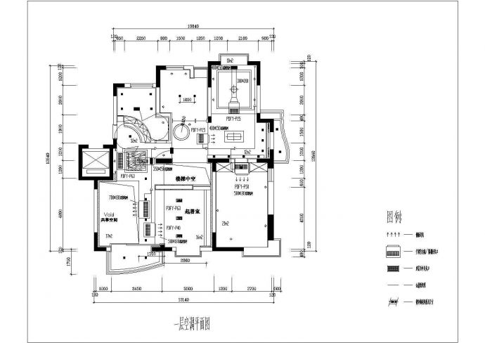 住宅户型家用中央空调设计图纸_图1
