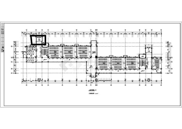 北方某地区四层教学楼建筑设计全套施工cad图-图二