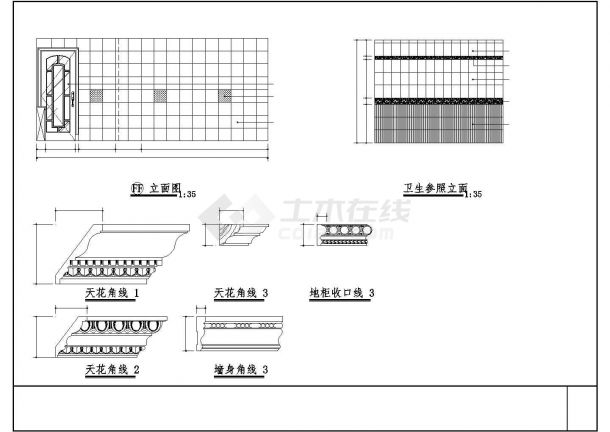 泉州市某新建小区125平米的户型全套装修CAD设计图纸-图一