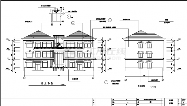 三套北方豪华住宅楼规划设计建筑施工cad图纸（含说明）-图一