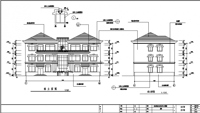三套北方豪华住宅楼规划设计建筑施工cad图纸（含说明）_图1