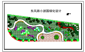 某小游园绿化设计平面设计cad图纸_图1