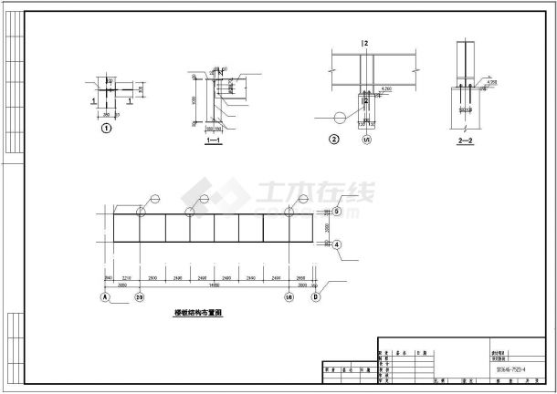  A complete set of civil engineering cad design drawings of a steel structure pedestrian overpass - Figure 2