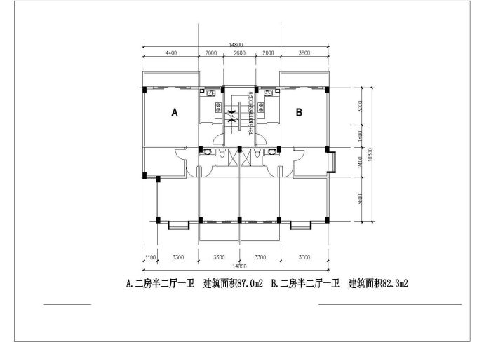 兰州市金秋花园小区经典热门的平面户型设计CAD图纸（19张）_图1