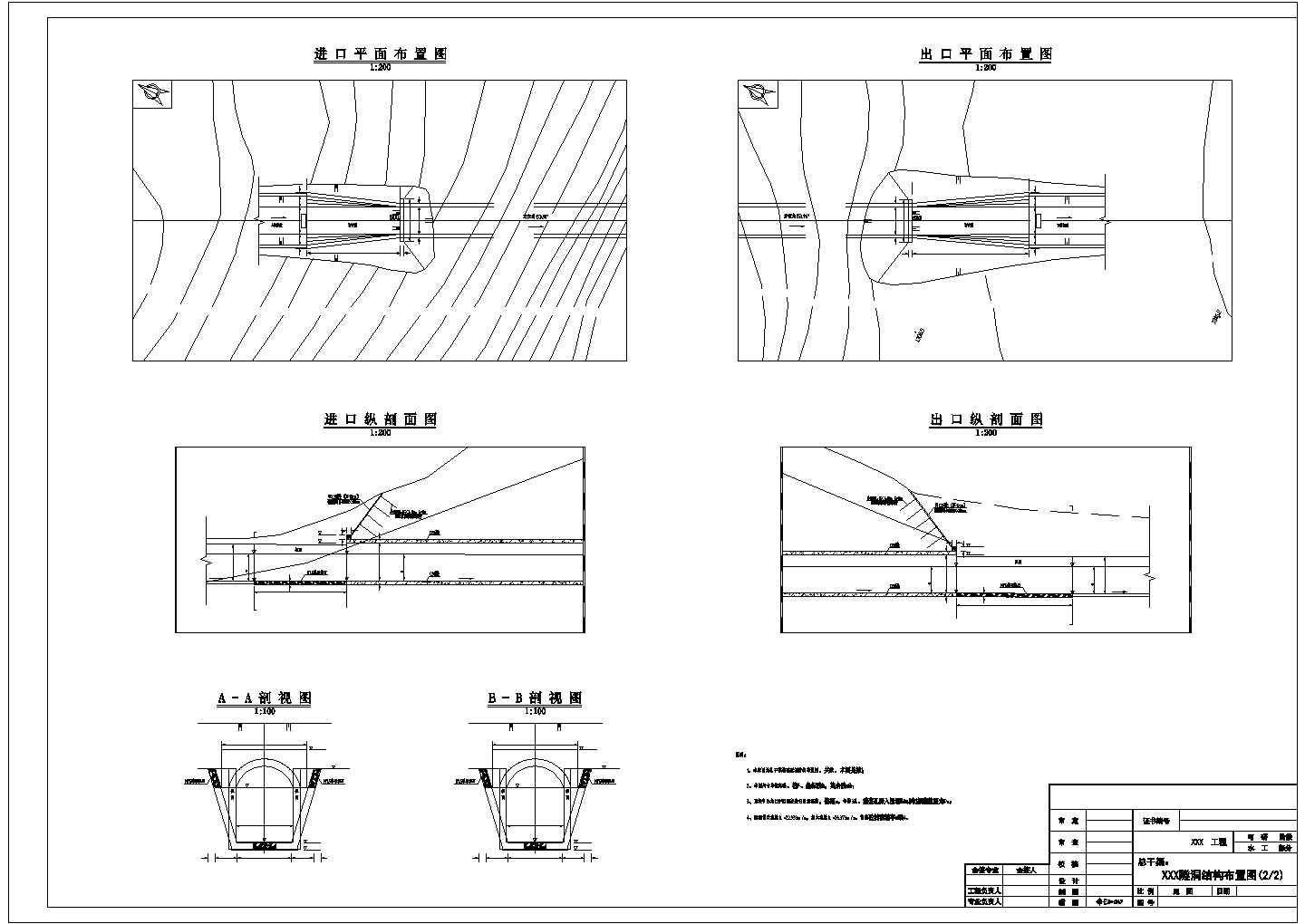 【精选】水利工程灌溉输水隧洞设计CAD图纸