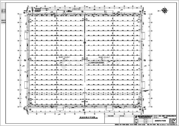 某单层轻型门式钢架结构仓库设计cad全套建筑施工图（含设计说明，含给排水设计，含电气设计）-图二