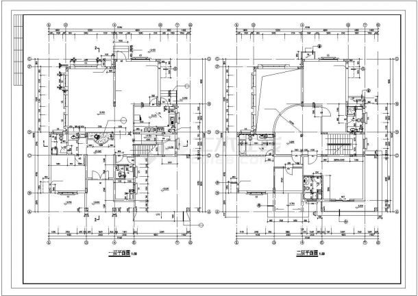 别墅设计建筑施工框架空间详图带效果图-图二