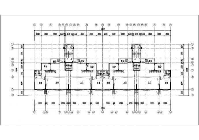 苏州市石斛兰苑小区7+1层砖混结构住宅楼平面设计CAD图纸（含跃层）_图1