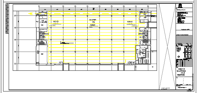工业厂房-电气-生产用房(大)15二层-照明线槽平面布置图_图1