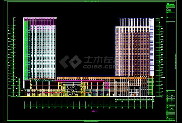 绿营广场26层高层商业综合体（酒店办公科研商业）建筑设计施工图-图二