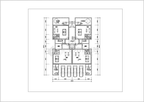 郑州市凯丽花园小区7层框混结构住宅楼平面设计CAD图纸（含地下1层）-图一