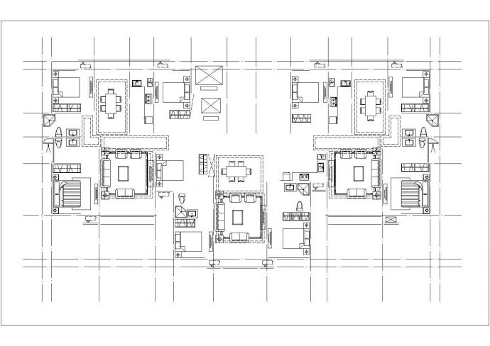 宜春市颐湾花园小区多栋住宅楼的标准层平面设计CAD图纸（8张）_图1