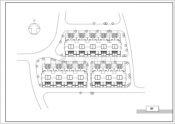 盐城市规划详细底商私人住宅楼设计CAD详细建筑施工图-图一