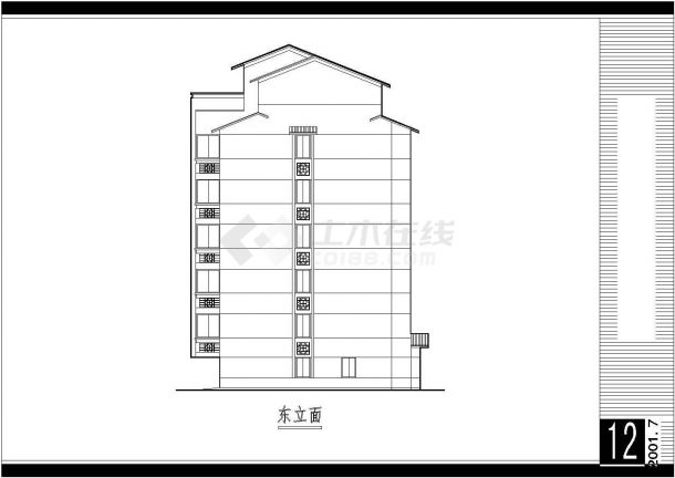 陕西城市住宅平面底商私人住宅楼设计CAD详细建筑施工图-图一