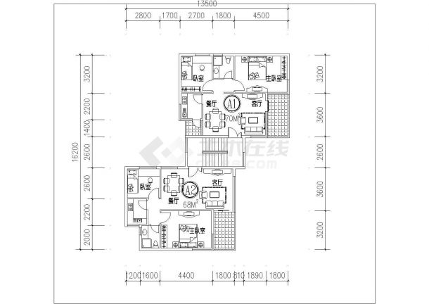 上海住宅平面住宅施工期临建（生活办公）用房设计CAD全套建筑施工图-图一