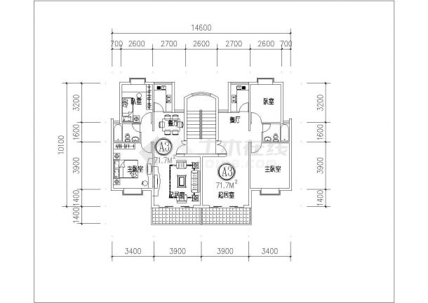 上海住宅平面住宅施工期临建（生活办公）用房设计CAD全套建筑施工图-图二