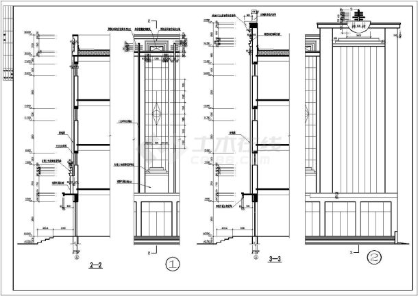 某地4层百货商场建筑设计cad施工图-图二