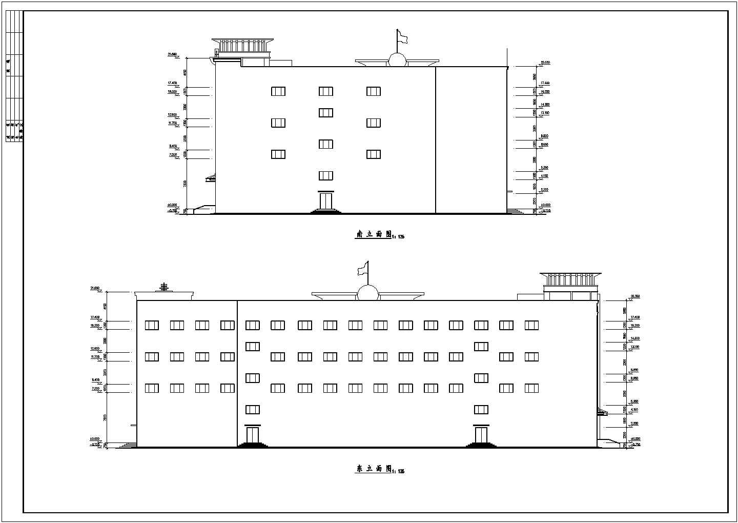 某地4层百货商场建筑设计cad施工图