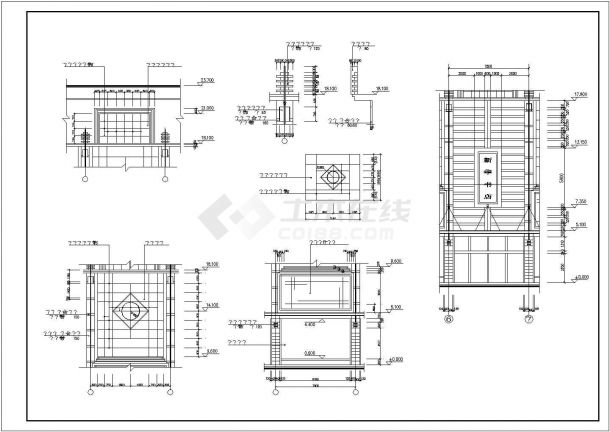 某地大型海城商厦建筑设计cad施工图-图一