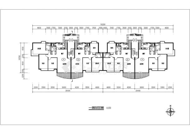 新疆住宅小高层设计底商私人住宅楼设计CAD详细建筑施工图-图一