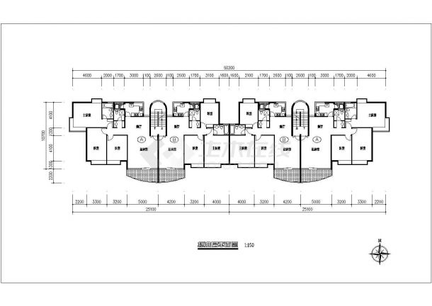 新疆住宅小高层设计底商私人住宅楼设计CAD详细建筑施工图-图二