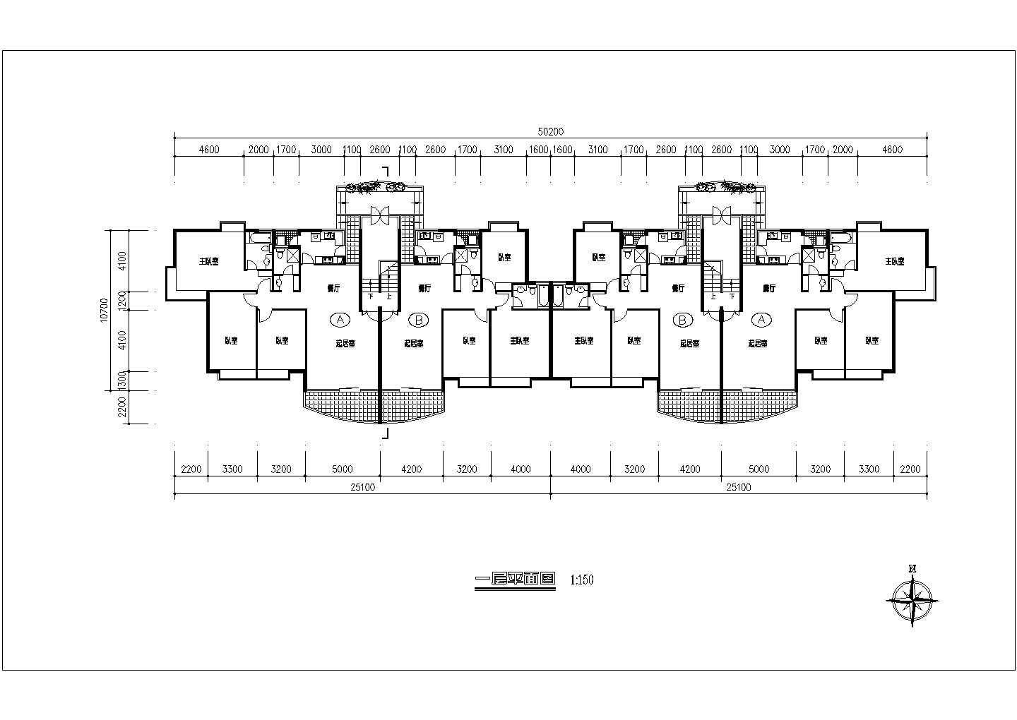 新疆住宅小高层设计底商私人住宅楼设计CAD详细建筑施工图