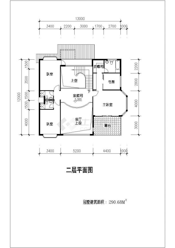 广西住宅平面小高层底商私人住宅楼设计CAD详细建筑施工图-图一