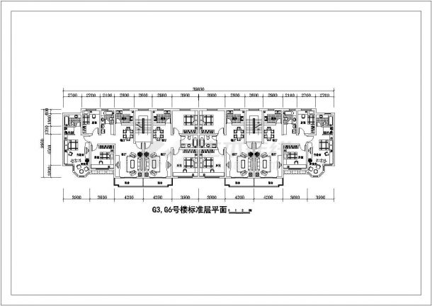北京住宅小高层建筑设计全套施工cad图-图二