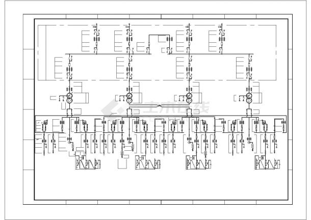 某110kV变电站CAD主接线图-图一
