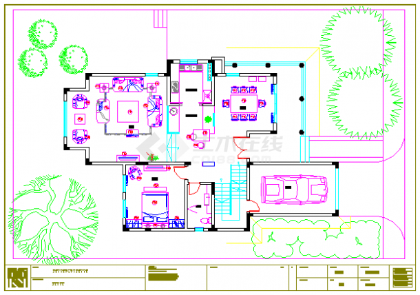 某别墅样板房CAD详细构造完整设计施工图-图一
