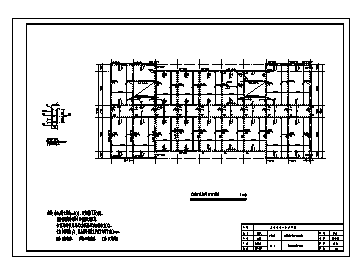 某三层框架结构单位办公楼结构施工cad图(含计算书，毕业设计，结构图)-图二