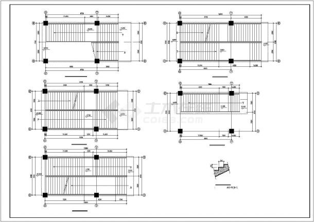 大型七层农贸市场建筑设计施工图（框架结构 18841平米）-图二