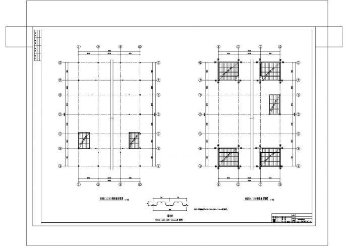 某地上二层钢网架结构农贸市场设计cad全套结构施工图（含设计说明）_图1