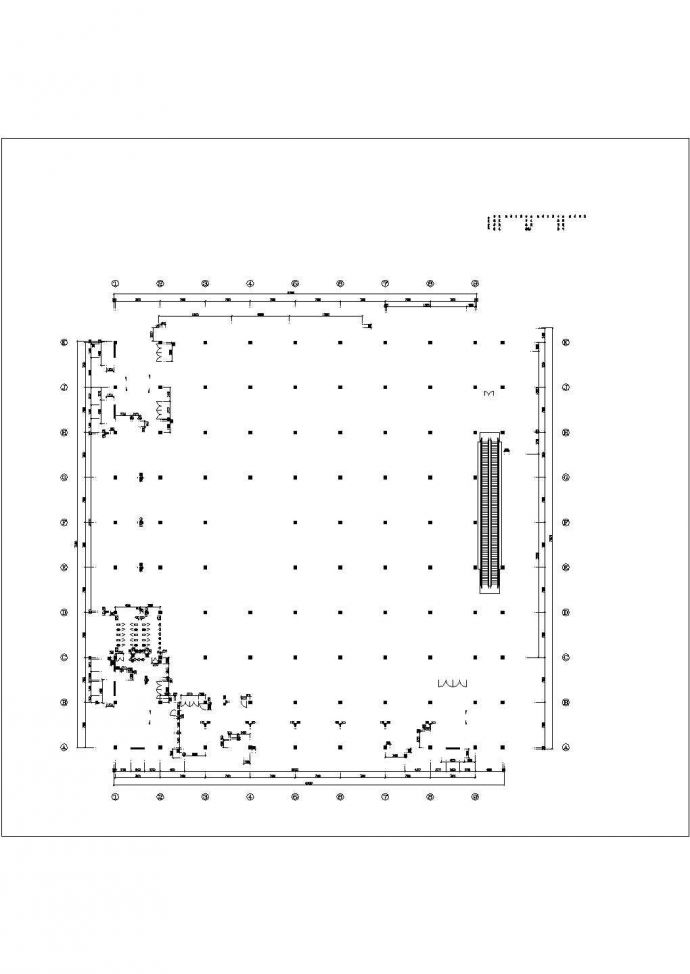 某多层框架结构花园农贸市场设计cad全套建筑图（含效果图）_图1