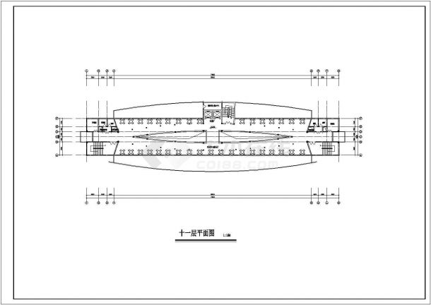 青海酒店平立剖底商私人住宅楼设计CAD详细建筑施工图-图二
