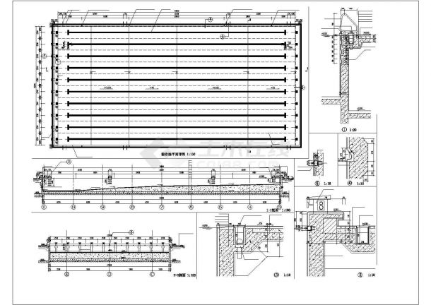 连云港游泳馆强弱电系统设计建筑结构施工cad图纸-图二
