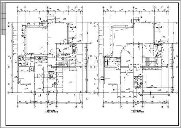 占地190平米3层框混结构单体别墅全套建筑CAD设计图纸-图二