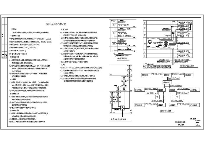 某综合医院CAD电气设计施工完整构造图_图1