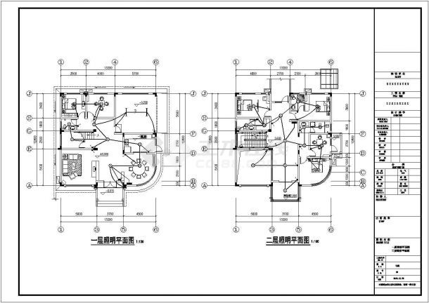 苏州某现代化村镇260平米3层混合单体别墅电气系统CAD设计图纸-图一