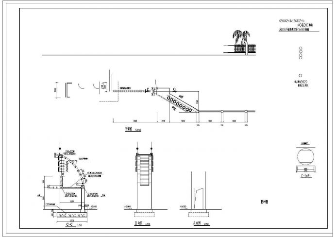 某大门建筑CAD详细设计施工图_图1