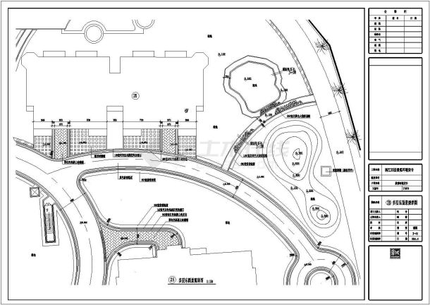 某楼盘庭院景观CAD详细节点构造施工图-图一