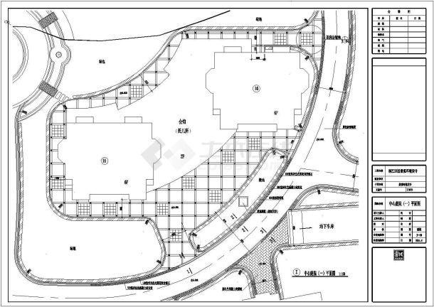 某楼盘庭院CAD完整构造设计施工图-图一
