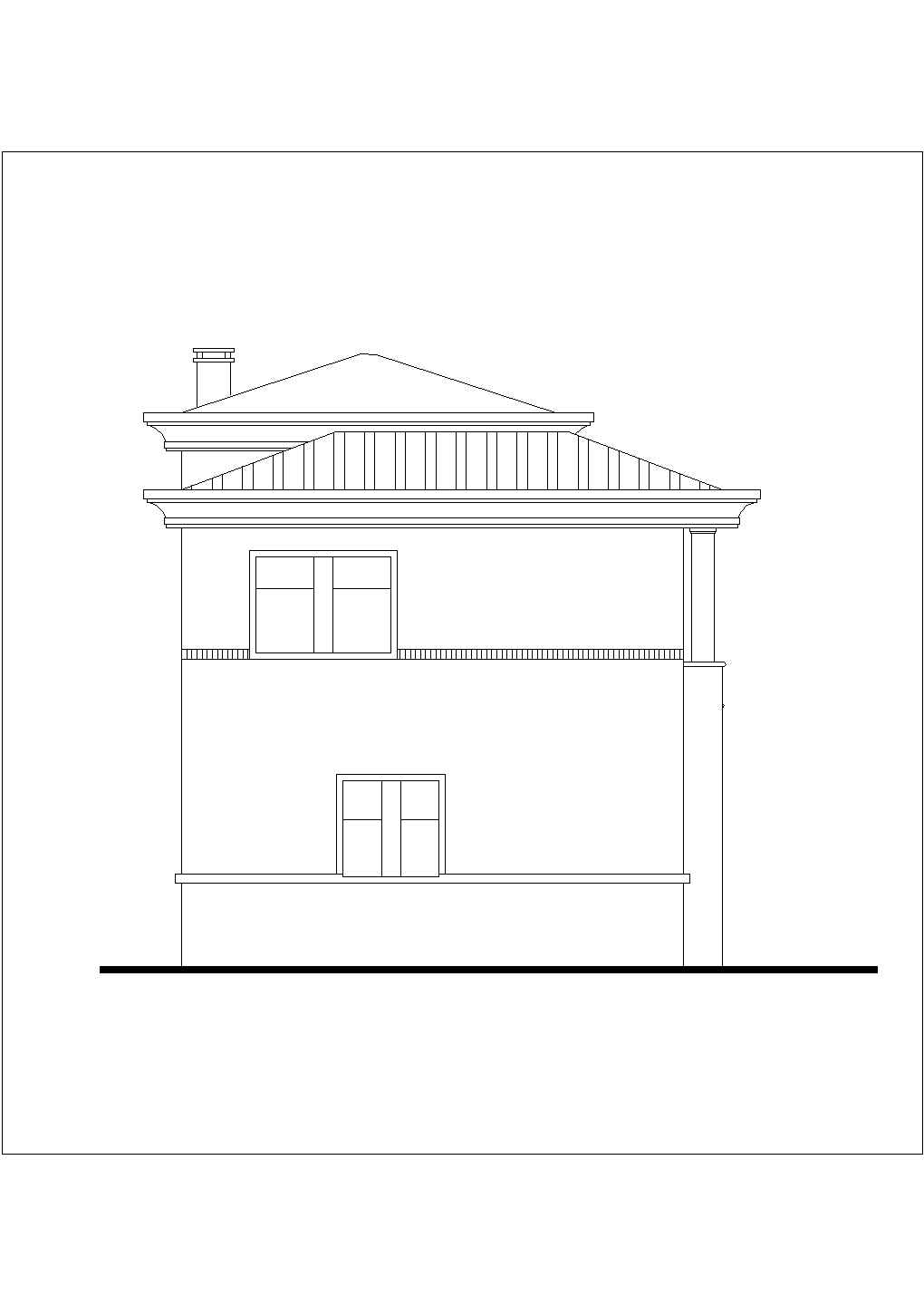 240平米左右3层砖混结构单体别墅全套建筑CAD设计图纸