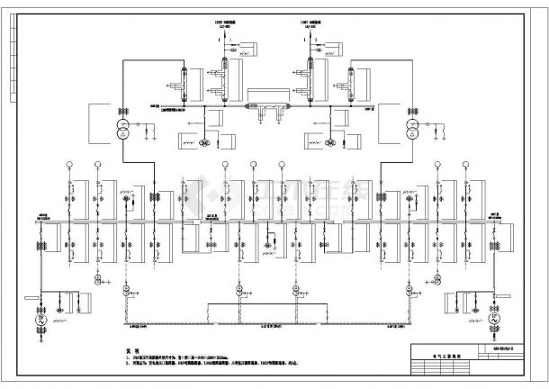 某热电厂工程电气CAD主接线-图一