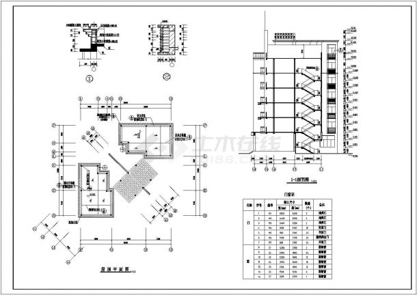 郑州市景苑花园小区7层混合结构住宅楼建筑和结构设计CAD图纸-图二