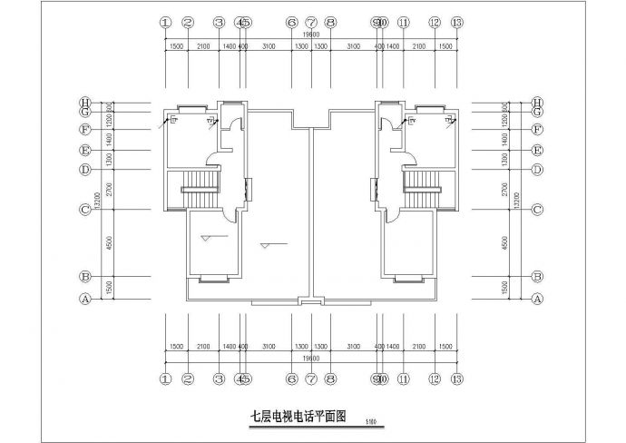 衢州市芙蓉盛苑小区7层住宅楼全套电气系统设计CAD图纸_图1