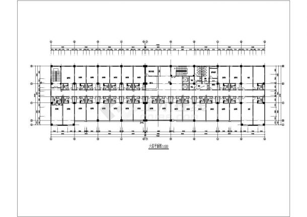 某多层框架结构宾馆设计cad建筑方案图纸（甲级院设计）-图二