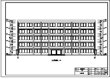 某城市五层临街商务写字楼建筑施工cad图(含计算书，建筑图)-图二